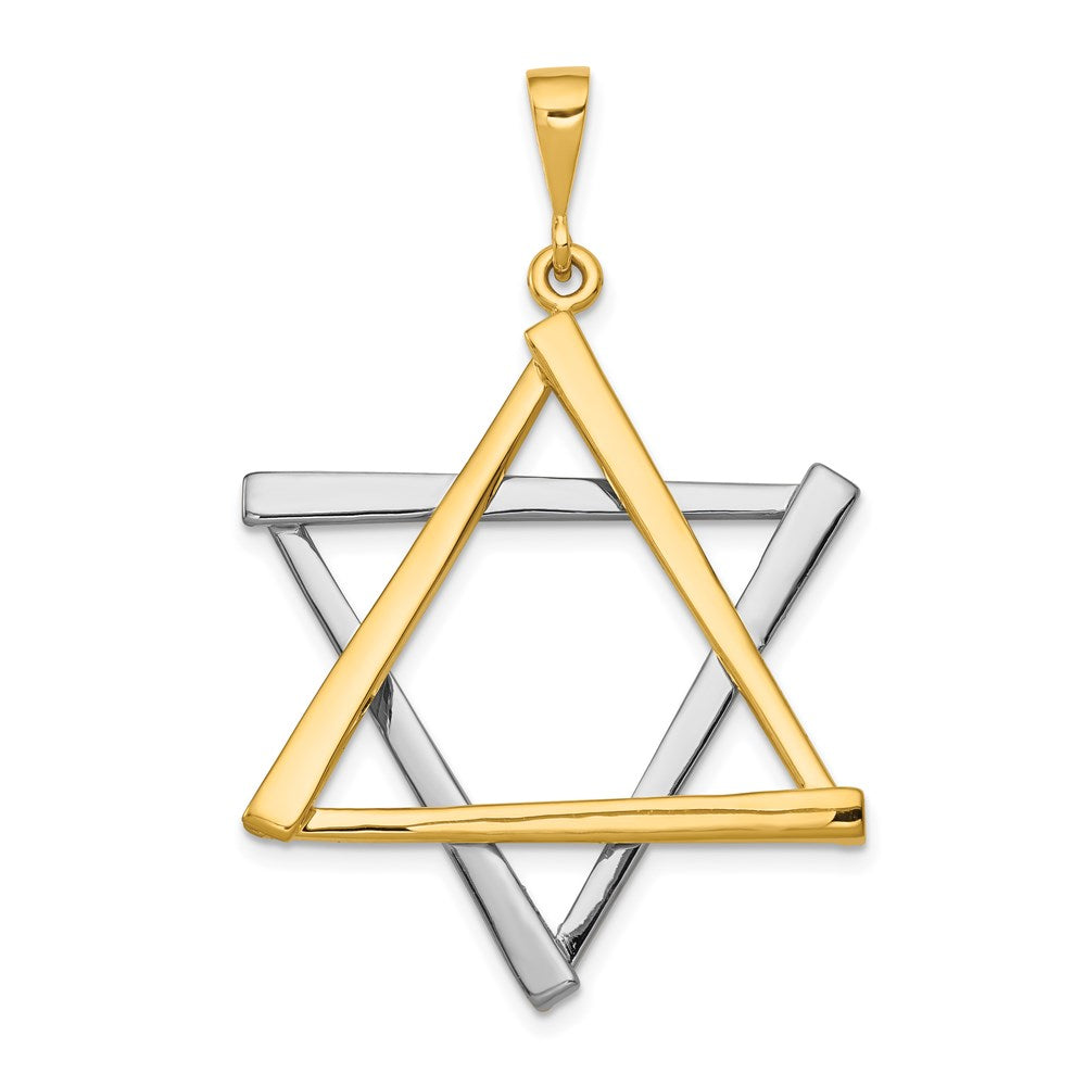 14k Two-tone Star Of David Pendant-CG54