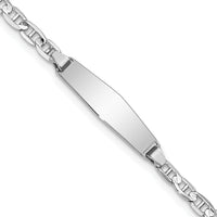 14k WG Soft Diamond Shape Anchor Link ID Bracelet-CG80IDCW-7