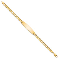 14k Anchor Soft Diamond Shape ID Bracelet-CGL140IDC-8