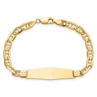 14k Anchor Soft Diamond Shape ID Bracelet-CGL140IDC-7