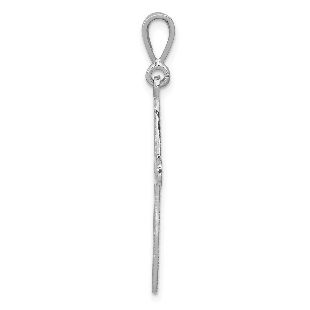 14k White Gold Cross Charm-CH111