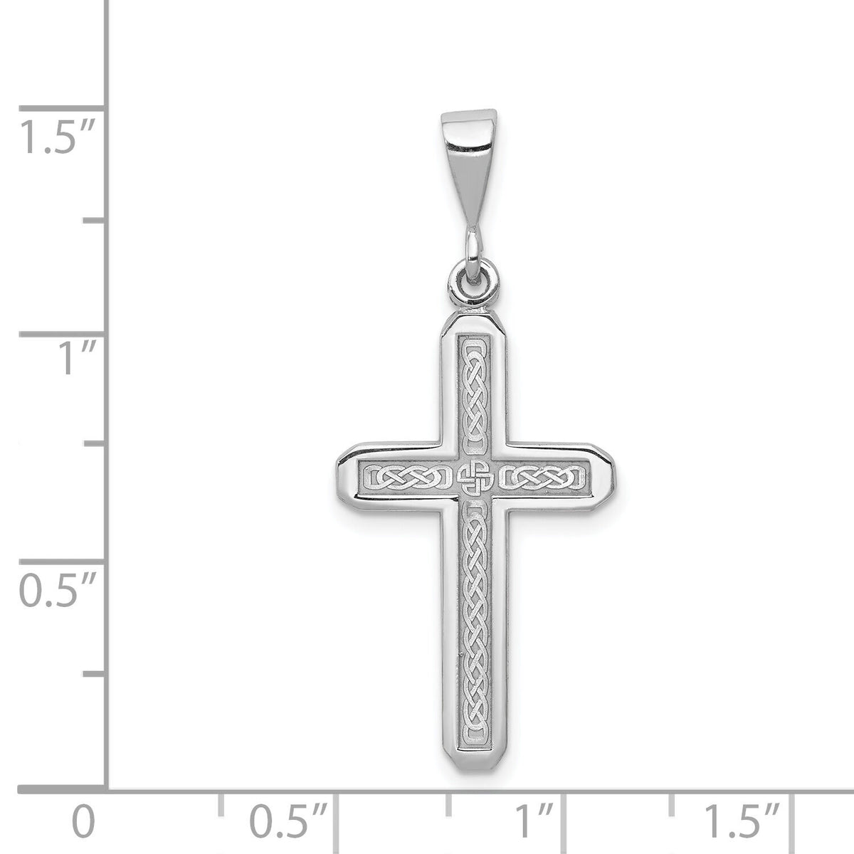 14k White Gold Cross Charm-CH111
