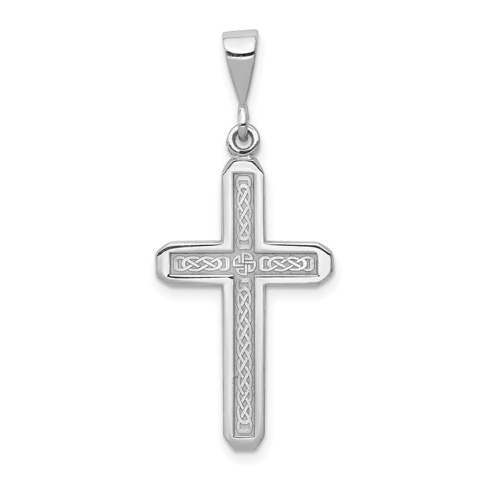 14k White Gold Cross Charm-CH111