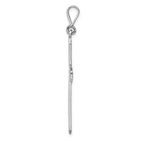 14k White Gold Cross Pendant-CH112