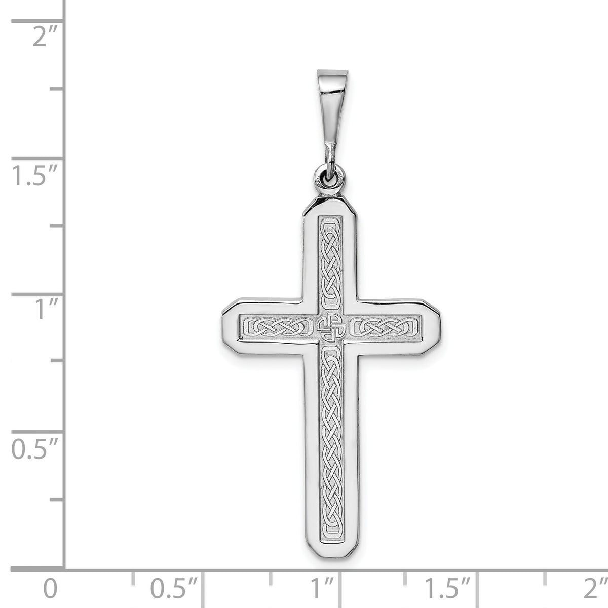 14k White Gold Cross Pendant-CH112