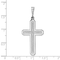 14k White Gold Cross Pendant-CH112