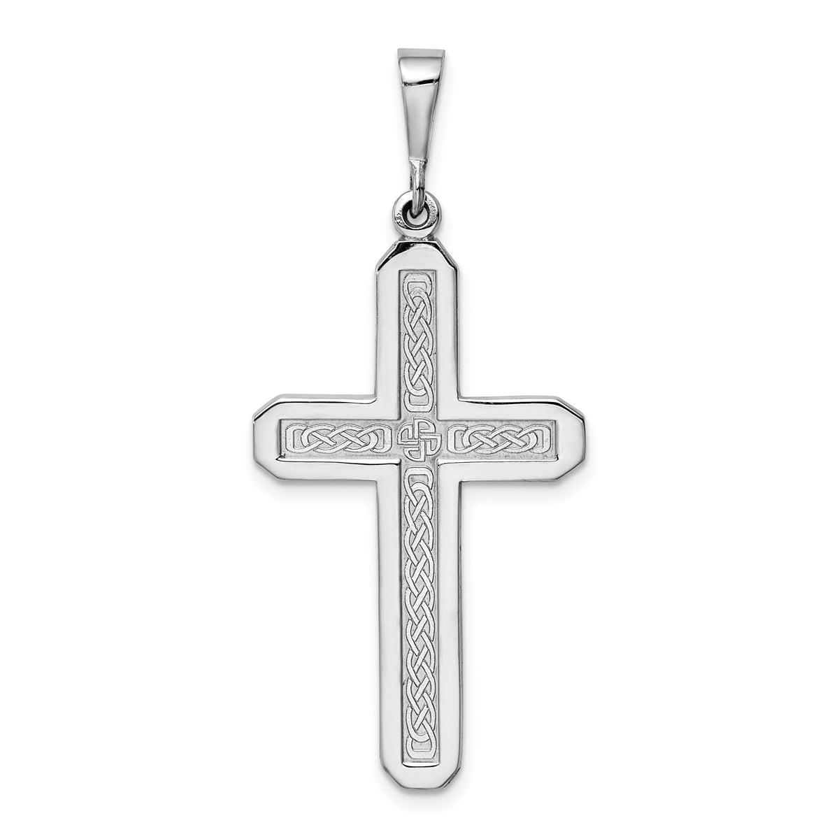 14k White Gold Cross Pendant-CH112