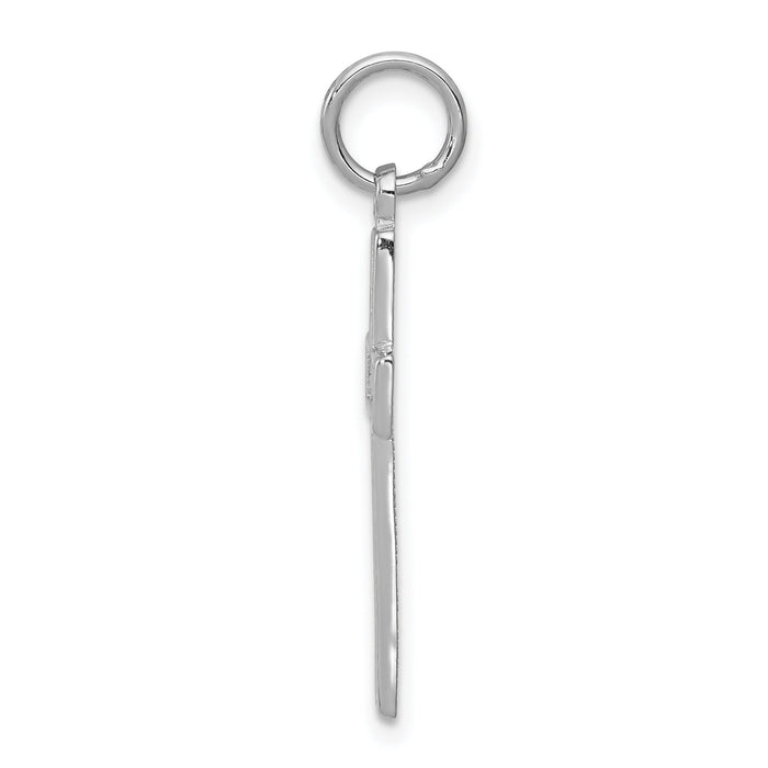 14k White Gold Cross Charm-CH124