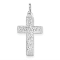 14k White Gold Cross Charm-CH124