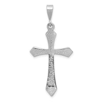 14k White Gold Passion Cross Pendant-CH126
