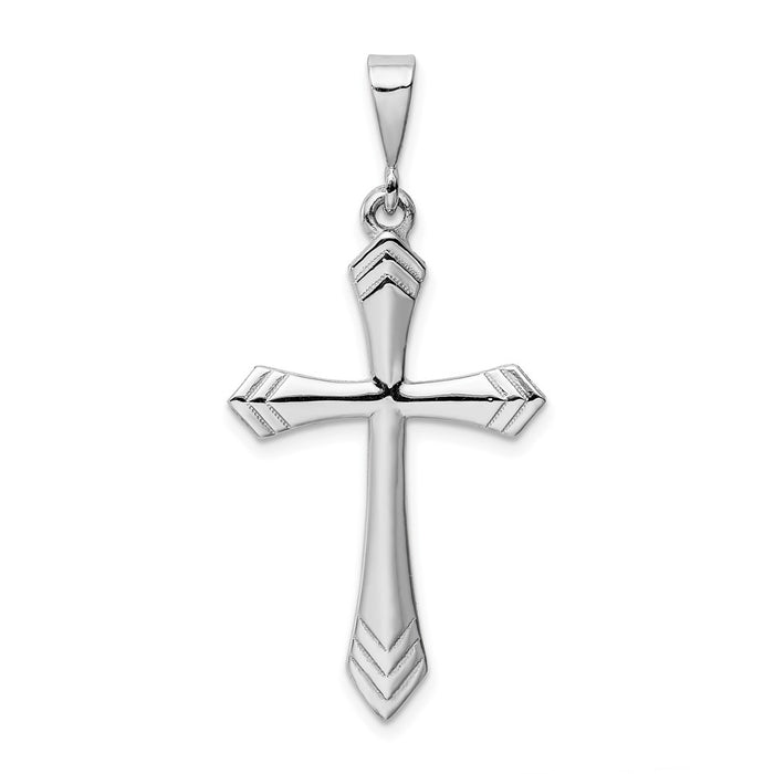 14k White Gold Passion Cross Pendant-CH126