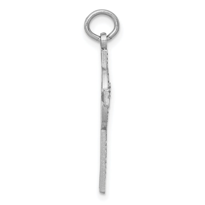 14k White Gold Celtic Cross Charm-CH127