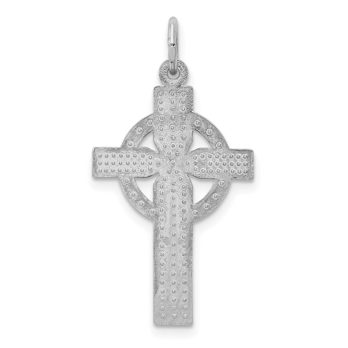 14k White Gold Celtic Cross Charm-CH127