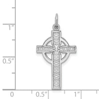 14k White Gold Celtic Cross Charm-CH127
