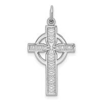 14k White Gold Celtic Cross Charm-CH127