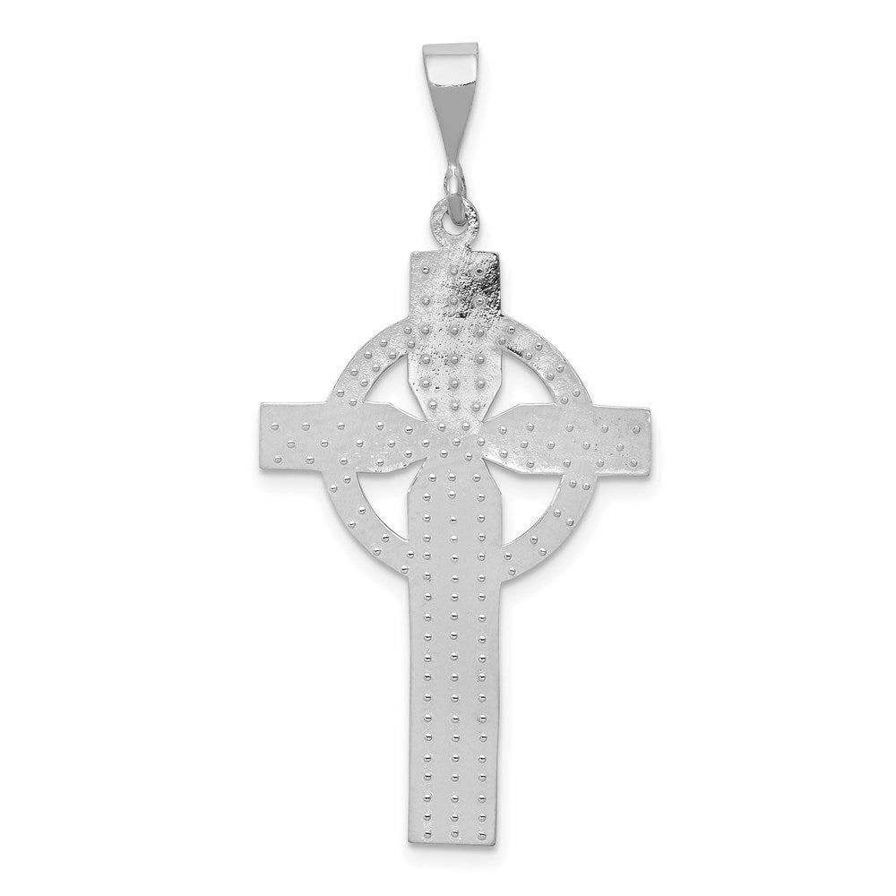 14k White Gold Celtic Cross Charm-CH129
