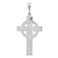 14k White Gold Celtic Cross Charm-CH129