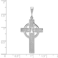 14k White Gold Celtic Cross Charm-CH129