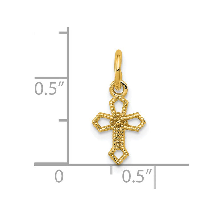 14k Passion Cross Charm-CH132Y