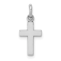 14k White Gold Cross Charm-CH134
