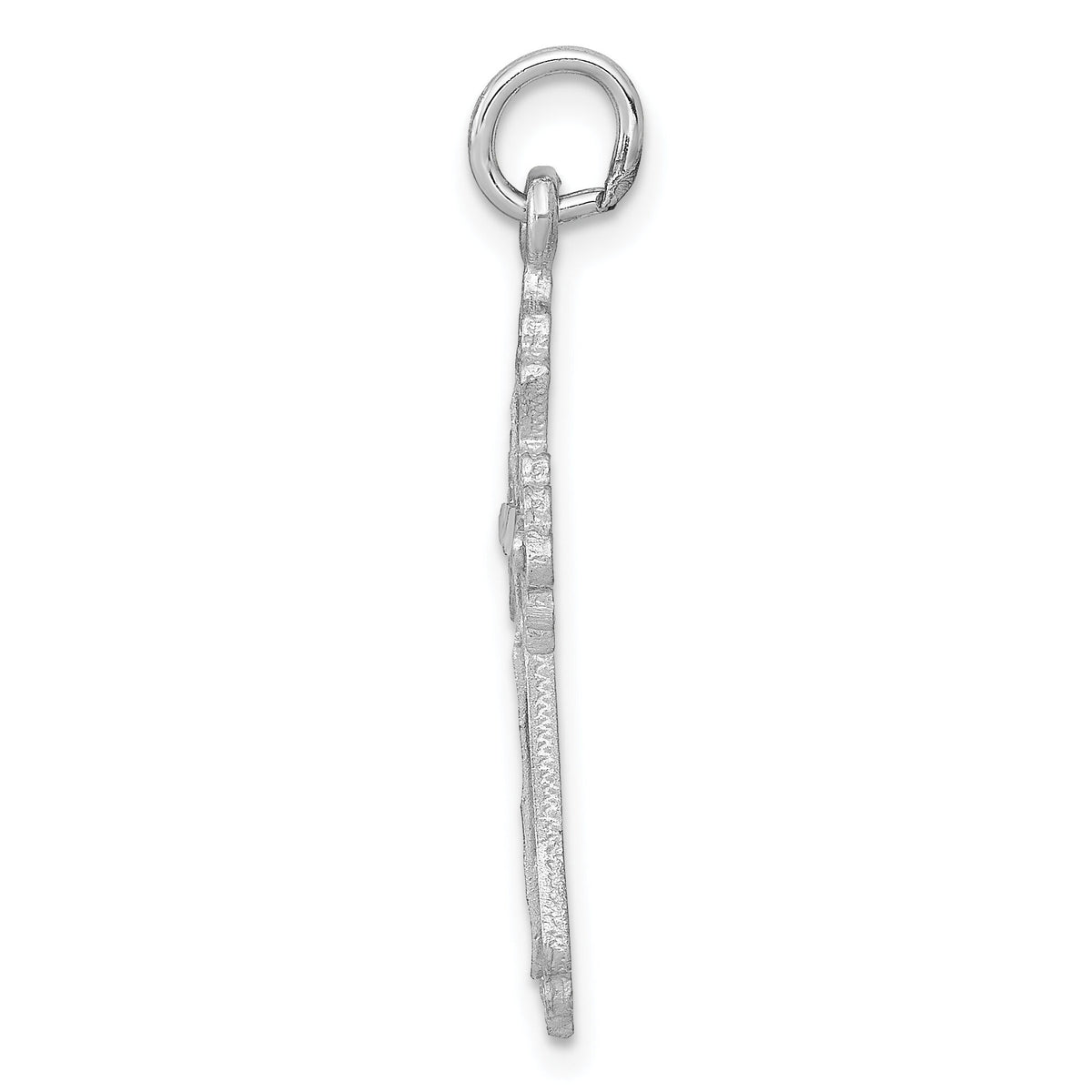 14k White Gold Cross Charm-CH137