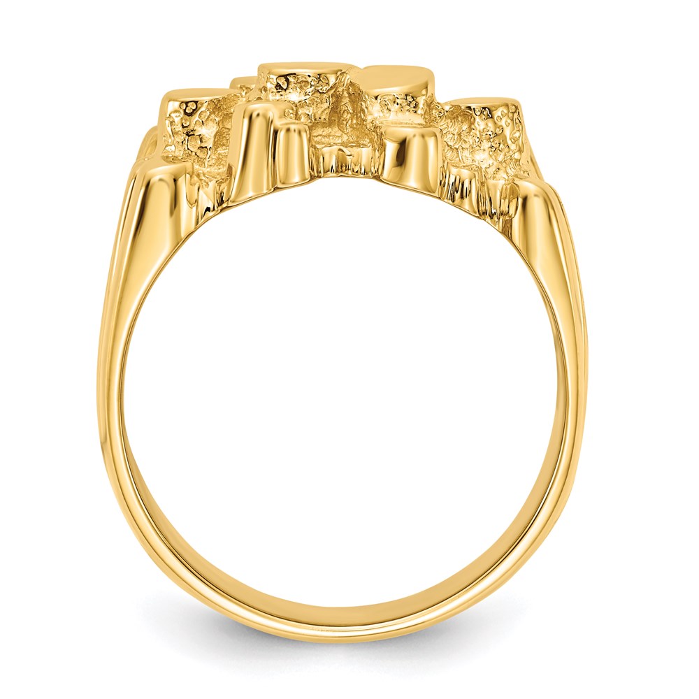 14k Men's Nugget Ring-CH159