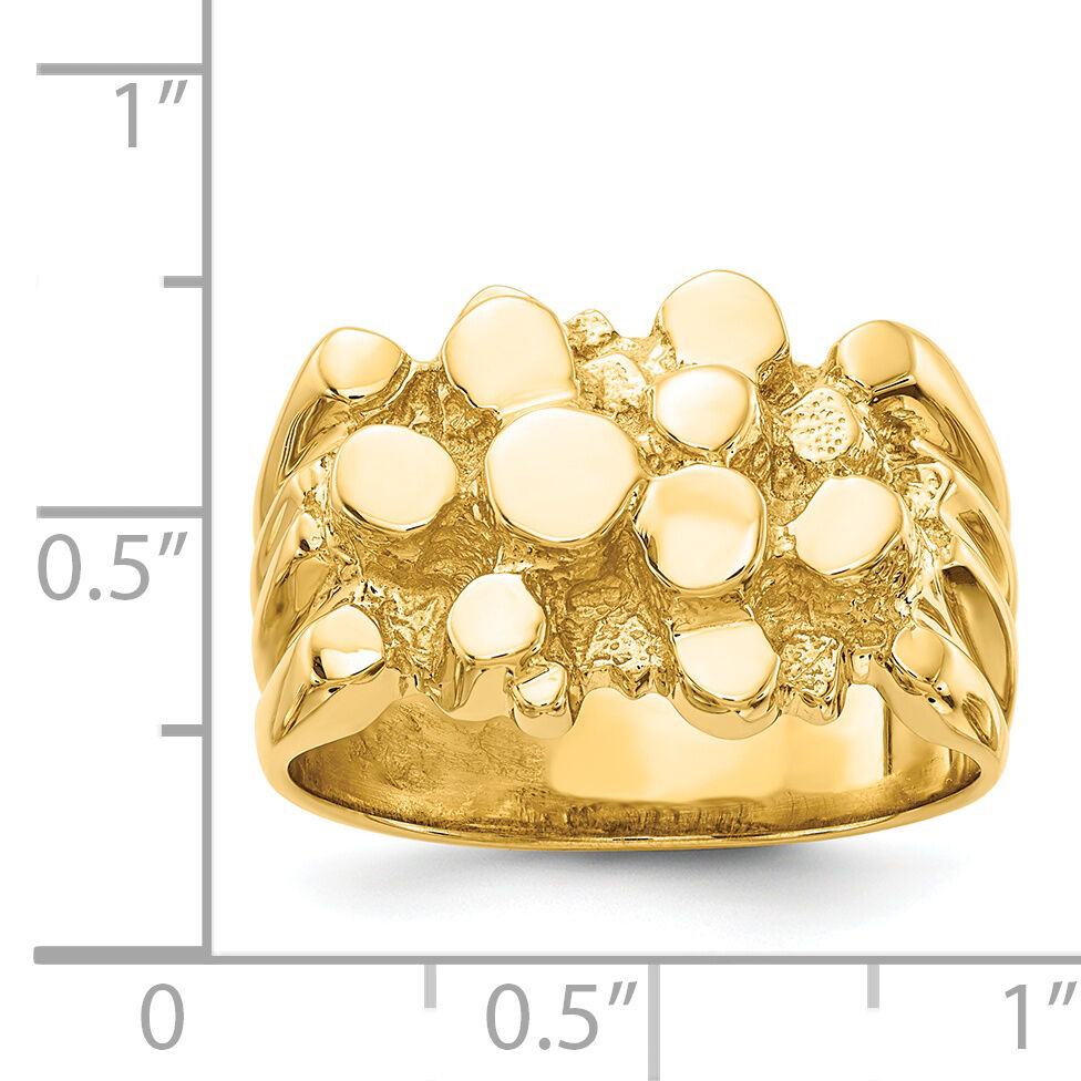 14k Men's Nugget Ring-CH159