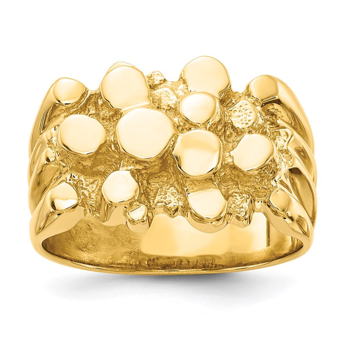 14k Men's Nugget Ring-CH159