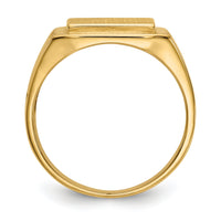 14k 11.5x11.0mm Open Back Mens Signet Ring-CH164