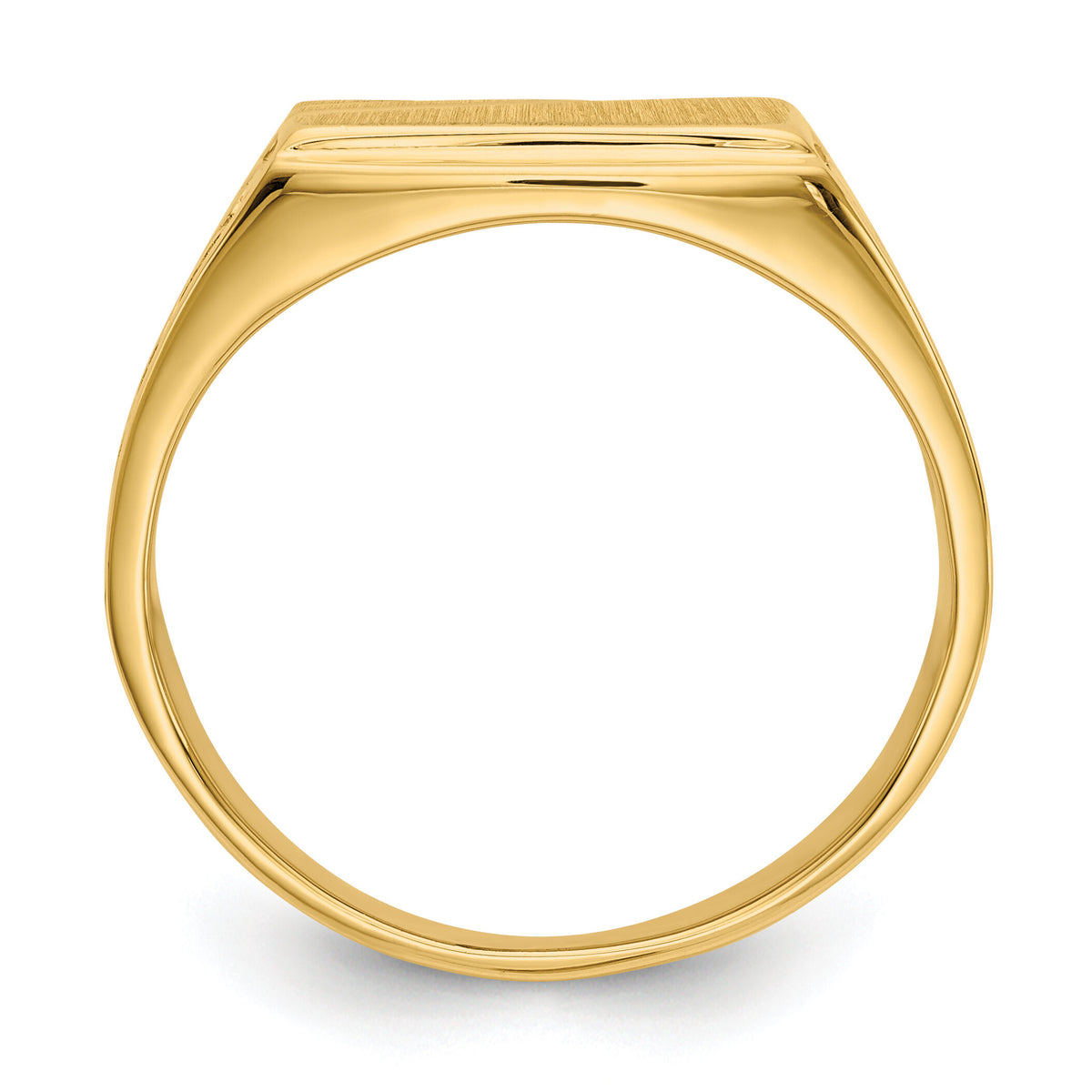 14k 13.0x8.5mm Open Back Mens Signet Ring-CH165