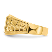 14k 13.0x8.5mm Open Back Mens Signet Ring-CH165
