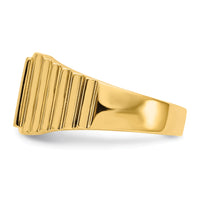14k 8.5x10.0mm Open Back Mens Signet Ring-CH166