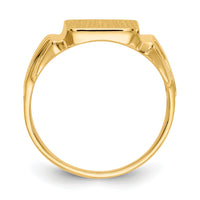 14k 10.5x10.5mm Open Back Mens Signet Ring-CH171