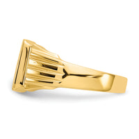 14k 10.5x10.5mm Open Back Mens Signet Ring-CH171