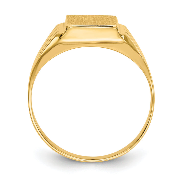 14k 9.0x8.0mm Open Back Signet Ring-CH188