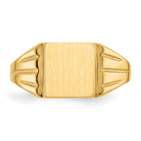 14k 9.0x8.0mm Open Back Signet Ring-CH188