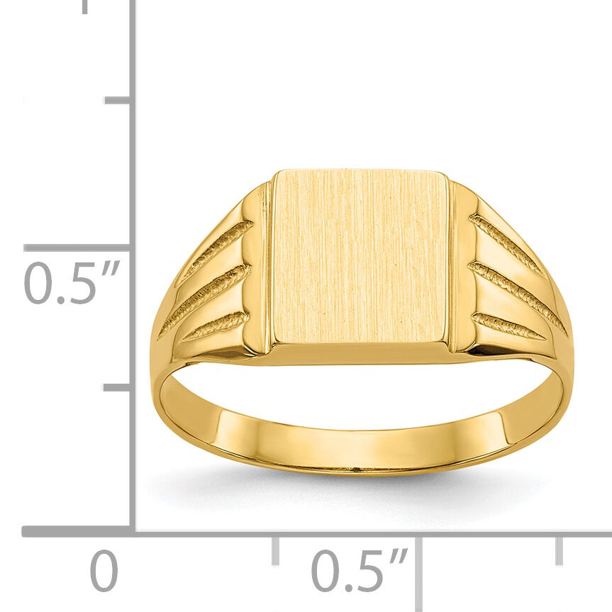 14k 9.0x8.0mm Open Back Signet Ring-CH188
