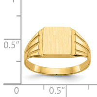 14k 9.0x8.0mm Open Back Signet Ring-CH188