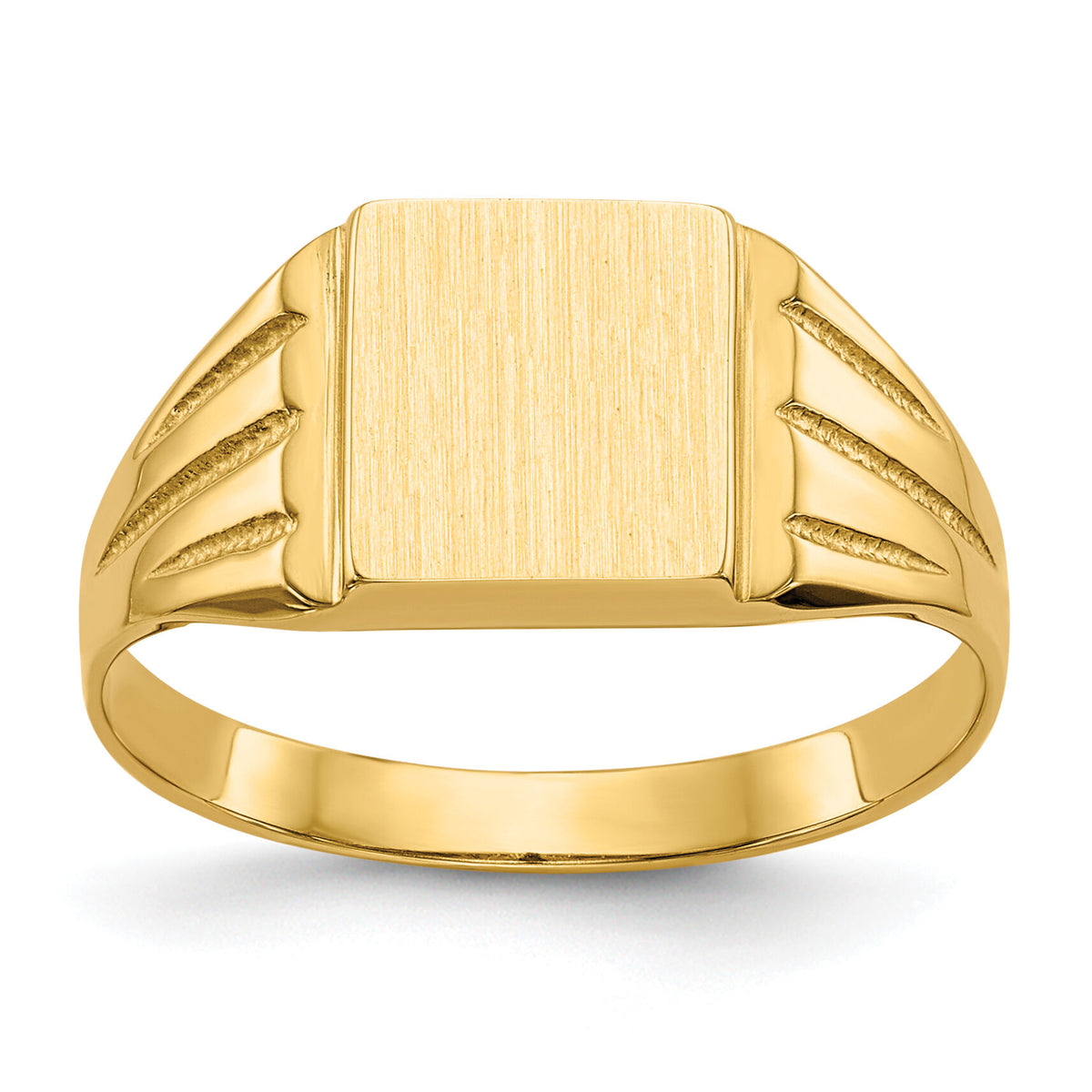 14k 9.0x8.0mm Open Back Signet Ring-CH188
