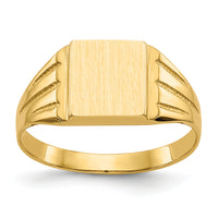 14k 9.0x8.0mm Open Back Signet Ring-CH188