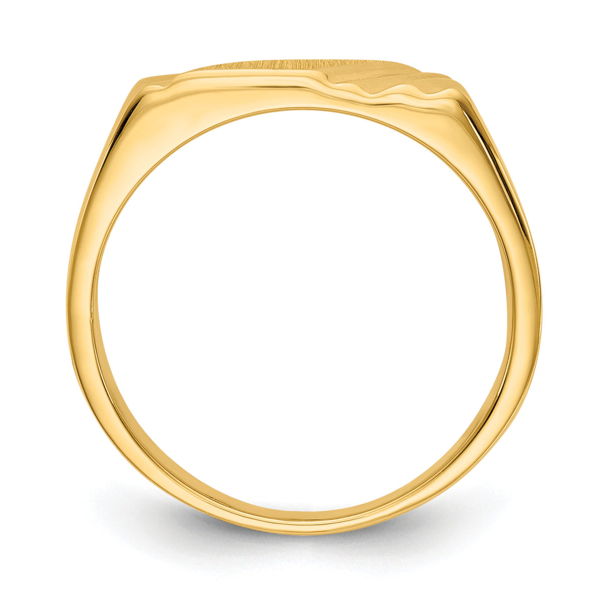 14k 12.0 x 6.0mm Open Back Signet Ring-CH190