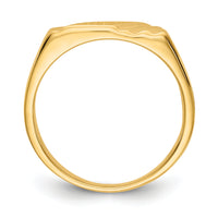 14k 12.0 x 6.0mm Open Back Signet Ring-CH190