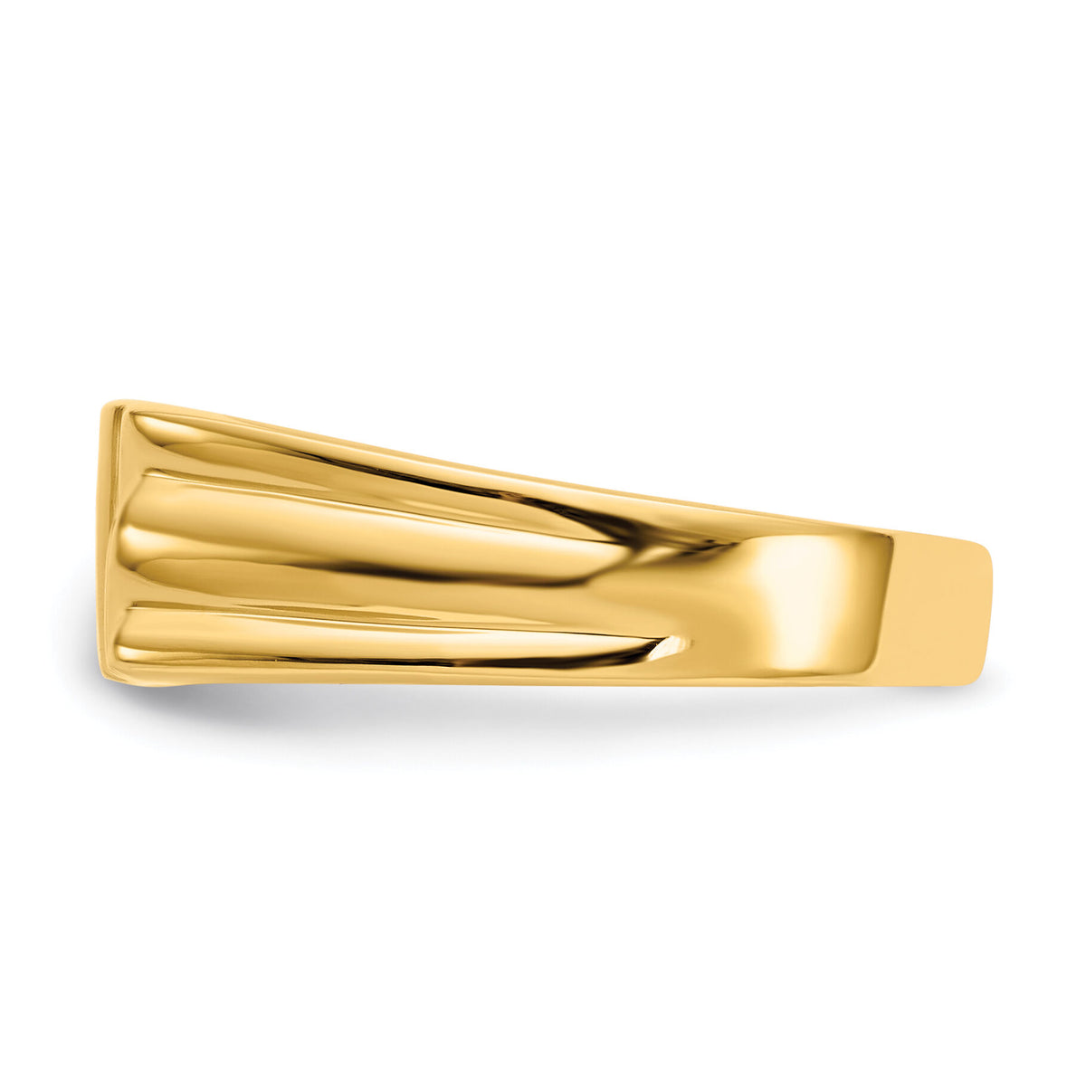 14k 12.0 x 6.0mm Open Back Signet Ring-CH190