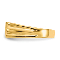 14k 12.0 x 6.0mm Open Back Signet Ring-CH190