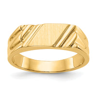 14k 12.0 x 6.0mm Open Back Signet Ring-CH190