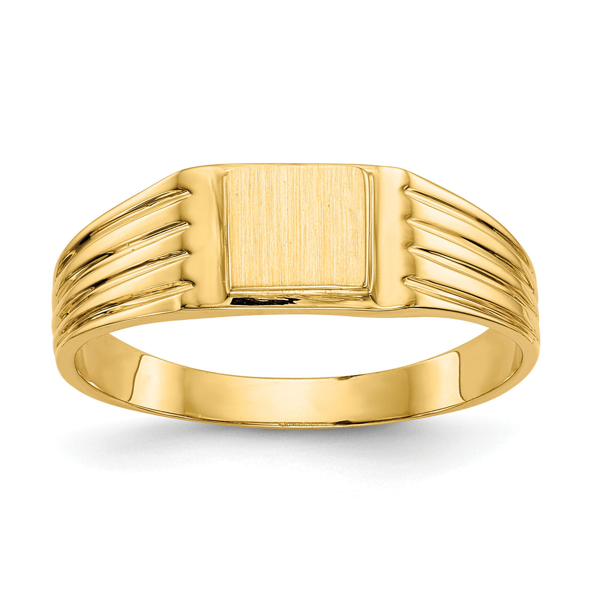 14k 5.25x4.75mm Open Back Signet Ring-CH192