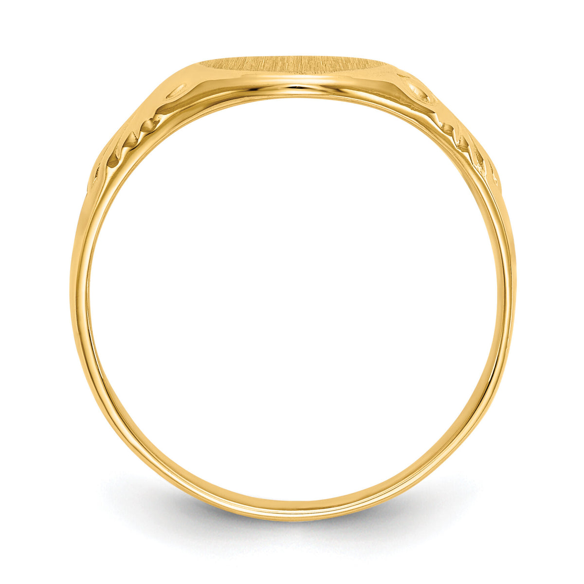 14k 7.5x10.0mm Closed Back Signet Ring-CH194