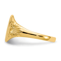 14k 7.5x10.0mm Closed Back Signet Ring-CH194
