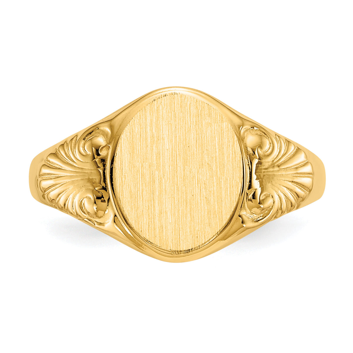 14k 7.5x10.0mm Closed Back Signet Ring-CH194