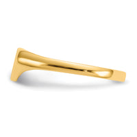 14k 7.5x5.5mm Closed Back Heart Signet Ring-CH196